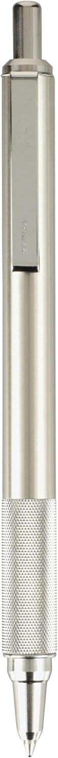 Zebra Pen STEEL F-701 Retractable Ballpoint Pen, Black Ink, 0.8mm, 1-Pack
