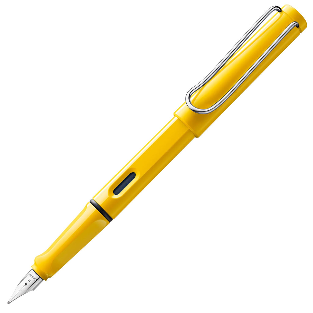 LAMY safari black - Fountain Pen with ergonomic grip & polished steel nib in size M - ideal for any Writing & Calligraphy - including LAMY T 10 blue cartridge - Right-Handed