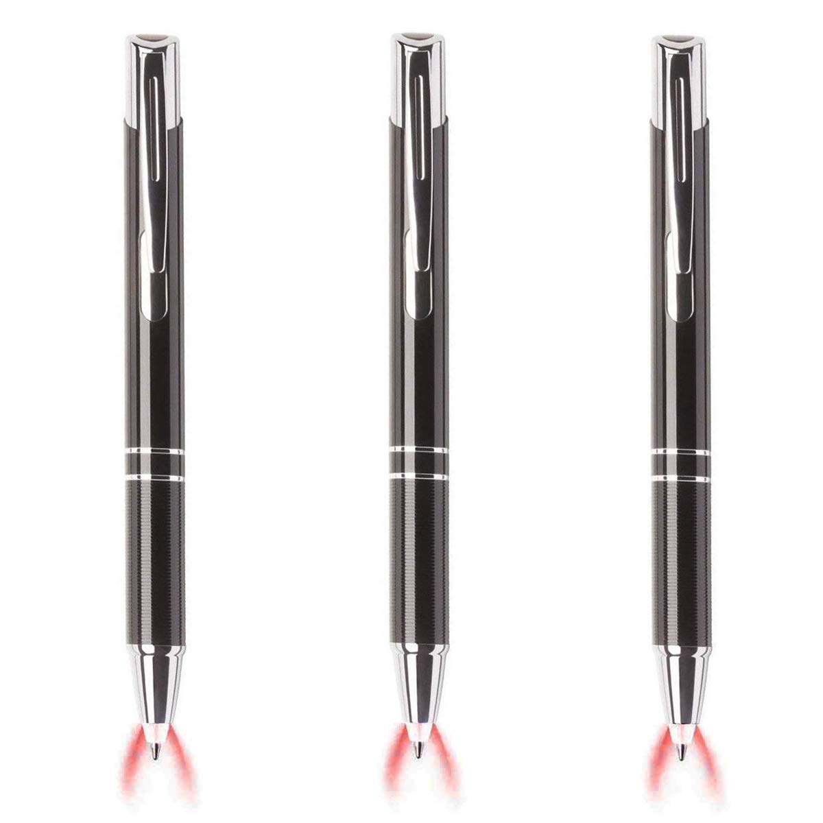 Pen with Light, Light Up Ballpoint Pen, Bright Lighted Pens for Writing in the Dark Led Light Flashlight Nurses Pen with Light Tip 3 Pack Penlight-Blue Light