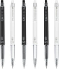 Gel Pens 0.28mm Extra Fine Point Pen, Black Ink, Ball Point Pen for School, Office, Stationery Supplies 6 Packs