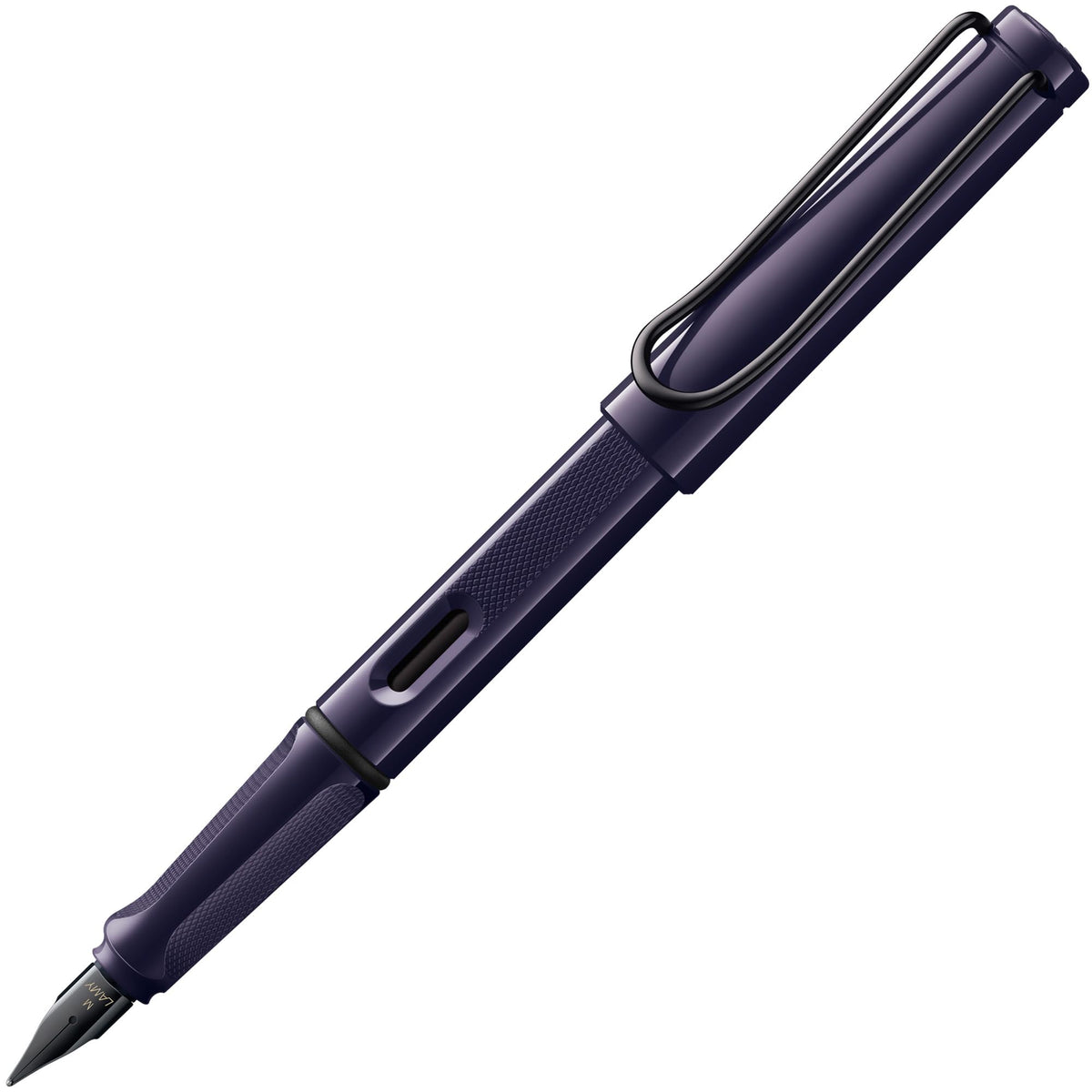 LAMY safari black - Fountain Pen with ergonomic grip & polished steel nib in size M - ideal for any Writing & Calligraphy - including LAMY T 10 blue cartridge - Right-Handed