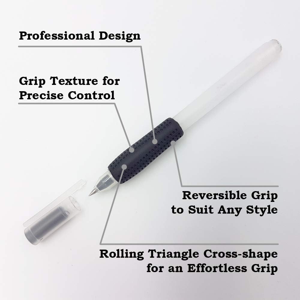 Chrome Cherry Omni Grip 6 Pack with Pen and Pencil Comfort Grips