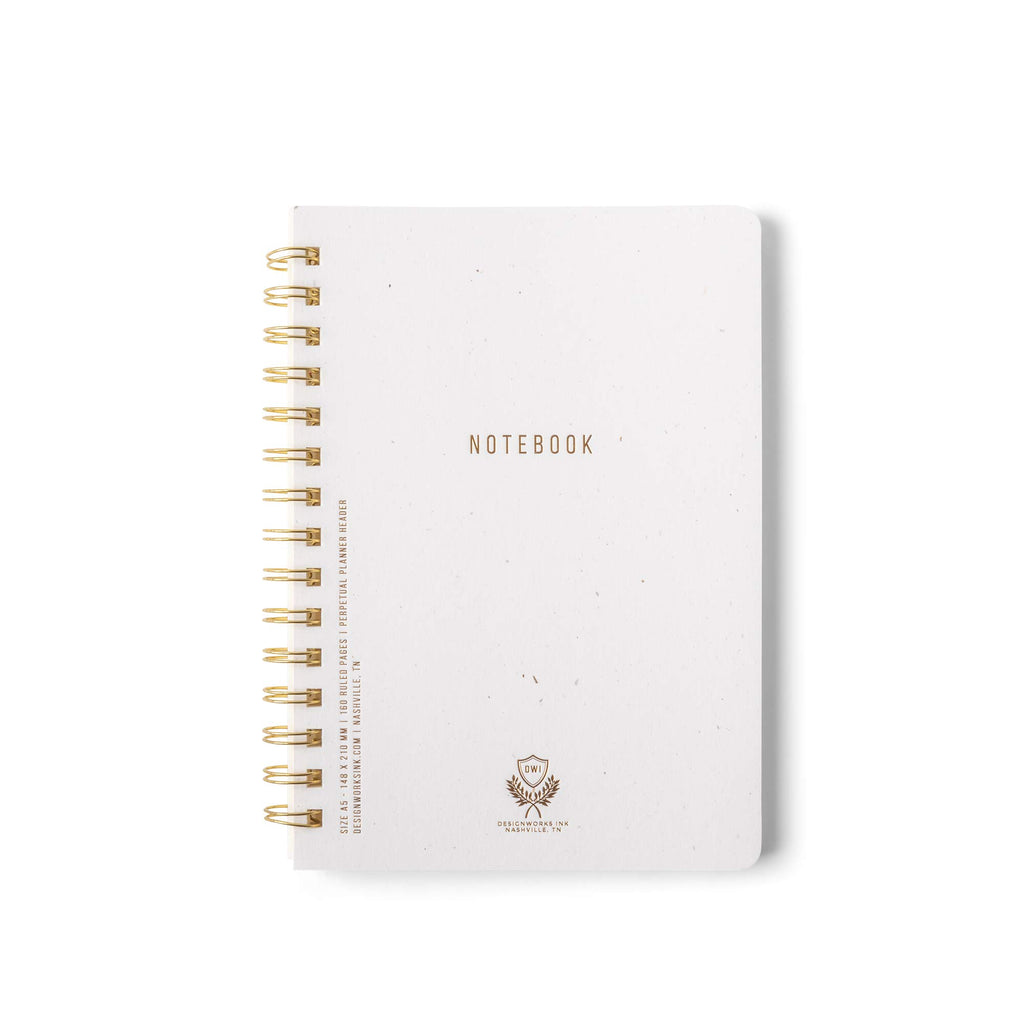 DesignWorks Ink Textured Spiral Notebook, Juniper Green, 8.25 x 11.625 in