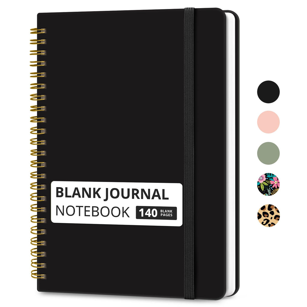 Taja Lined Spiral Notebook for Work, 5.7"x7.9" Spiral Journal College Ruled