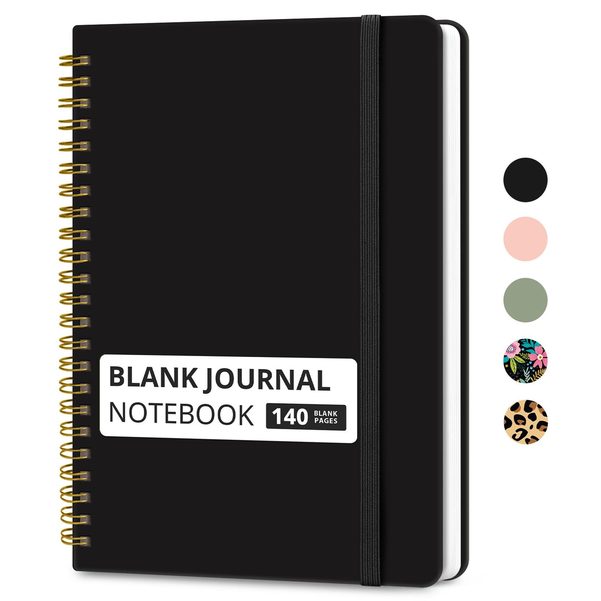 Taja Lined Spiral Notebook for Work, 5.7"x7.9" Spiral Journal College Ruled