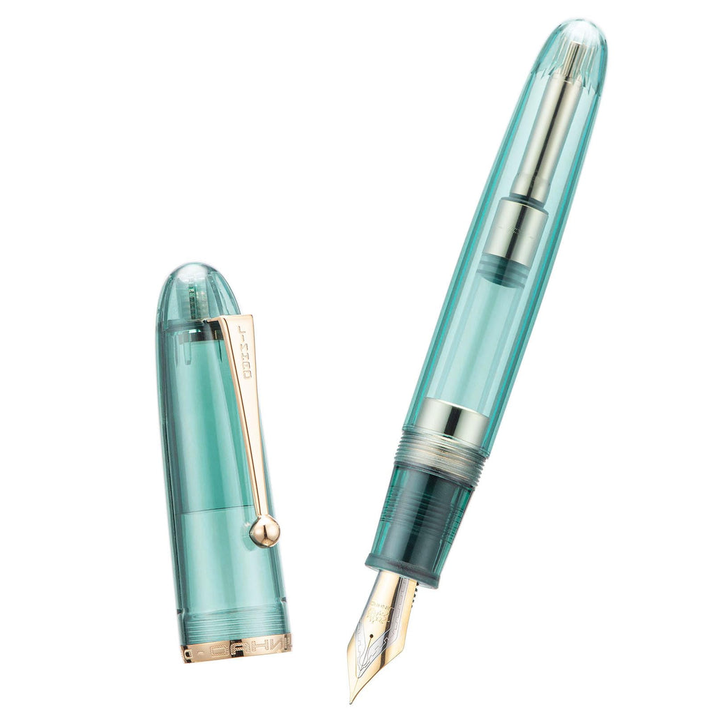 Jinhao 9019 Fountain Pen Dadao Series Ivory White #8 Heartbeat Fine Nib Large Converter Smooth Writing Instrument