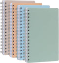 Oxford Poly Spiral Notebooks, Small 5.7" x 8.5" Book, Thick Poly Cover, White Paper, College Rule, 80 Sheets/160 Pages, Jewel Tones, 4 Pack (69720)