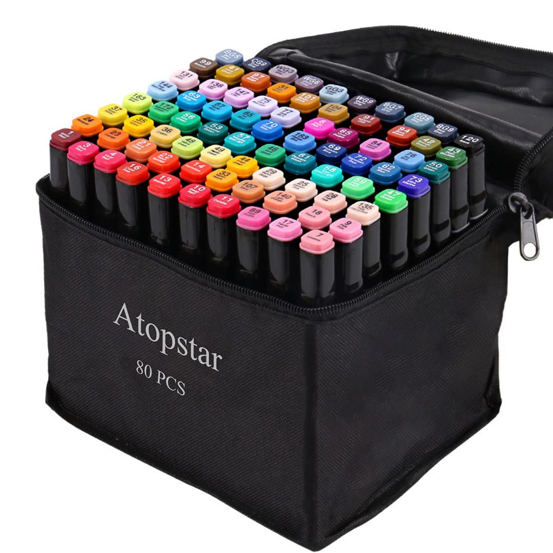 ATOPSTAR 120 Colors Alcohol Markers Artist Drawing, Dual Tip Adult Coloring
