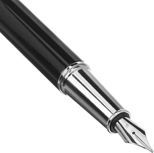 Amazon Basics Refillable Fountain Pen with Smooth Writing, Fine Point Nib, Black Ink
