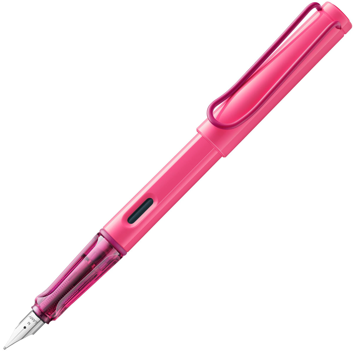 LAMY safari black - Fountain Pen with ergonomic grip & polished steel nib in size M - ideal for any Writing & Calligraphy - including LAMY T 10 blue cartridge - Right-Handed