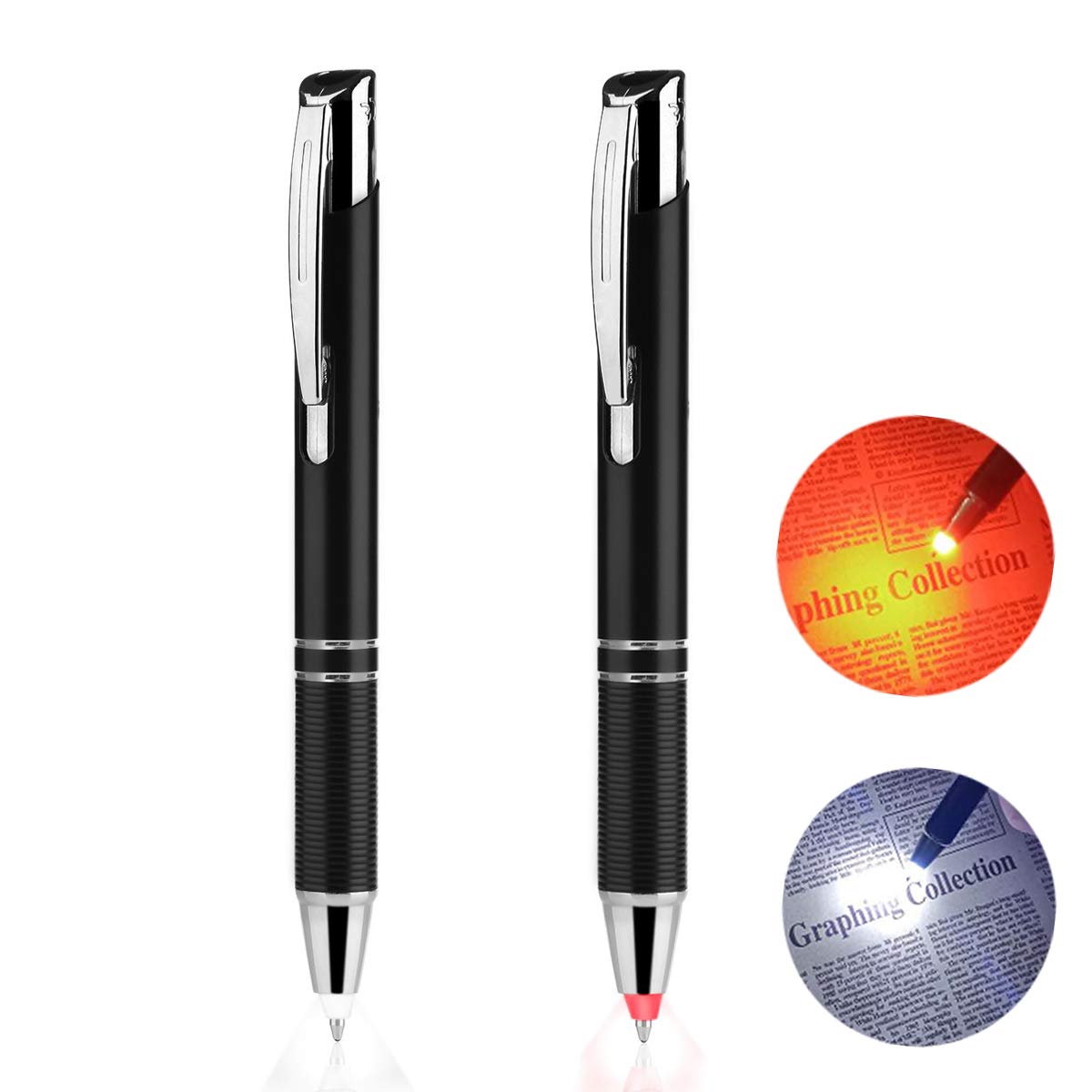Penyeah Pen with Light, Light Up Flashlight Pen, LED Lighted Pens - White