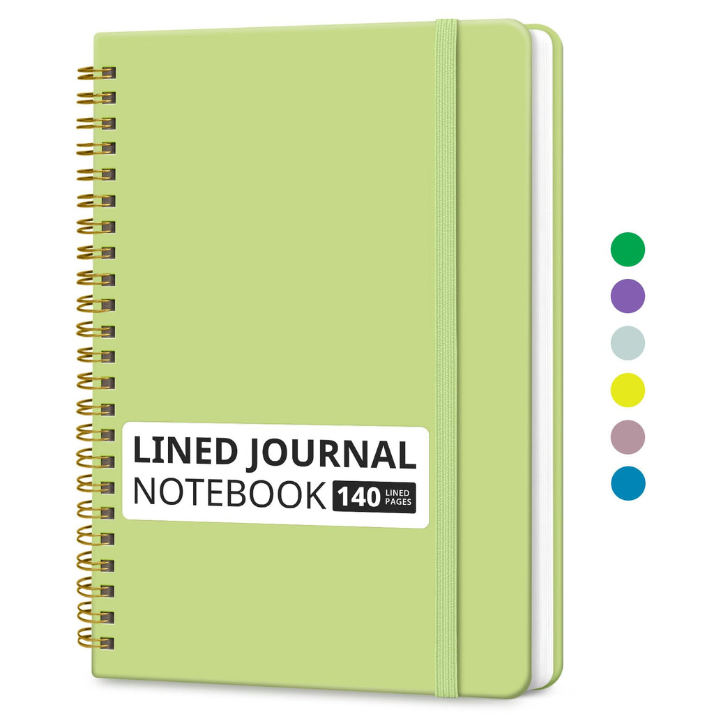 Taja Lined Spiral Notebook for Work, 5.7"x7.9" Spiral Journal College Ruled