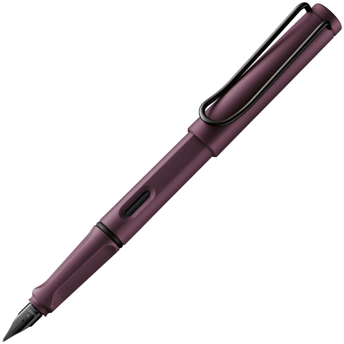 LAMY safari black - Fountain Pen with ergonomic grip & polished steel nib in size M - ideal for any Writing & Calligraphy - including LAMY T 10 blue cartridge - Right-Handed