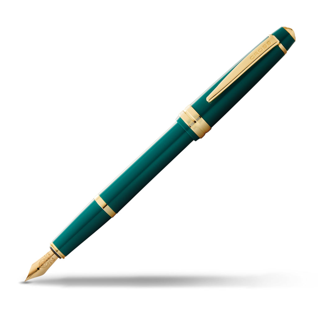 Cross Bailey Light Polished White Resin Fountain Pen, Fine Nib
