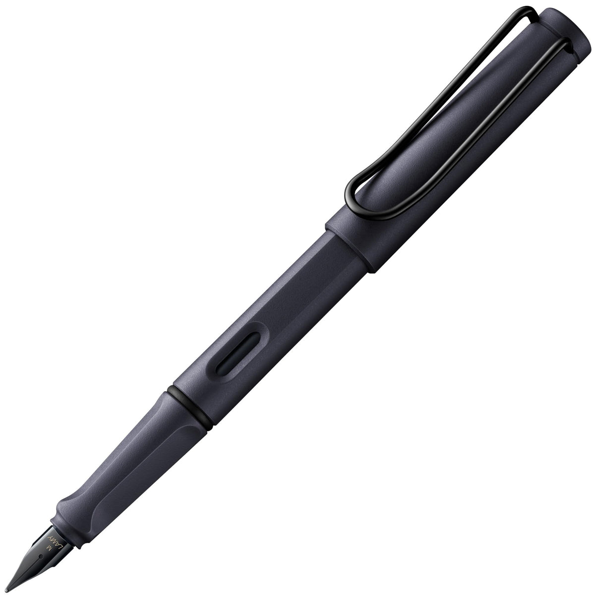 LAMY safari black - Fountain Pen with ergonomic grip & polished steel nib in size M - ideal for any Writing & Calligraphy - including LAMY T 10 blue cartridge - Right-Handed