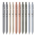 UIXJODO Gel Pens, 5 Pcs 0.5mm Black Ink Pens Fine Point Smooth Writing Pens with Silicone Grip, High-End Series Metal Clip Retractable Pens for Journaling Note Taking (Vintage)
