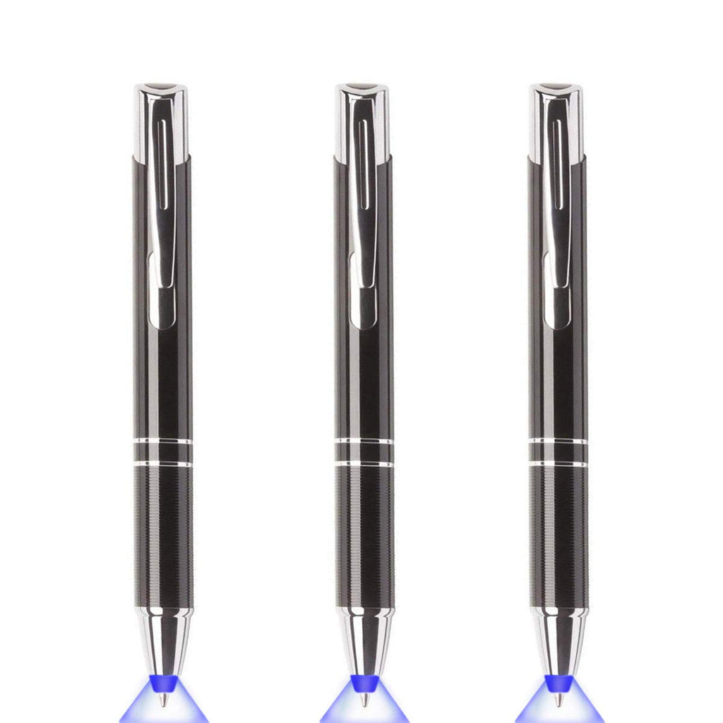 Pen with Light, Light Up Ballpoint Pen, Bright Lighted Pens for Writing in the Dark Led Light Flashlight Nurses Pen with Light Tip 3 Pack Penlight-Blue Light