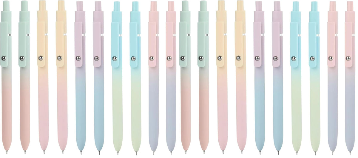Ddaowanx Gel Pens,6 Pcs 0.5mm Retractable Quick Dry Black Ink Pens