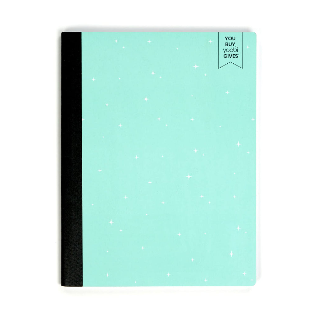 Yoobi College Ruled 3-Subject Notebooks, 3-Pack, 150 Sheets, 8x10.5in
