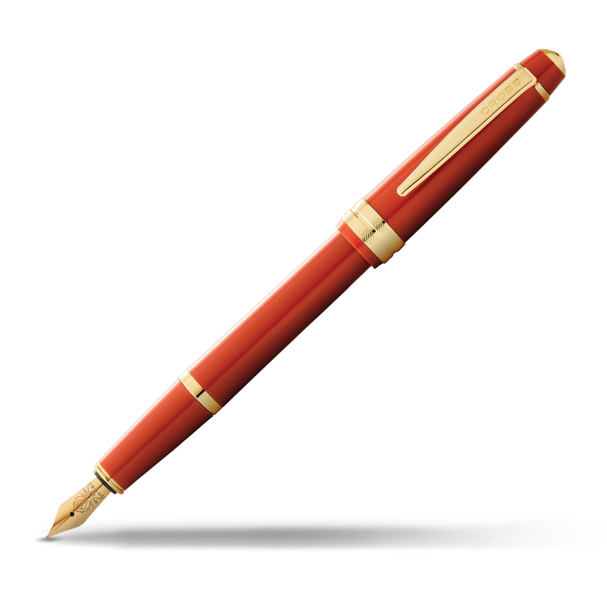 Cross Bailey Light Polished White Resin Fountain Pen, Fine Nib