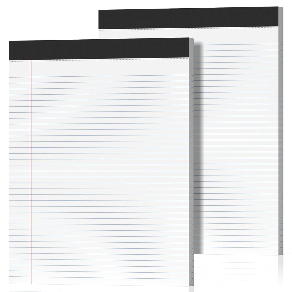 12 Pack Legal Pads 8.5 x 11 College Ruled 600 Sheets Note Pads 8.5 x 11 Inch Notepads Perforated Writing Pads 8.5 x 11 Pads of Paper Lined White Paper, 50 Sheets per Notepad for Home, Office, School