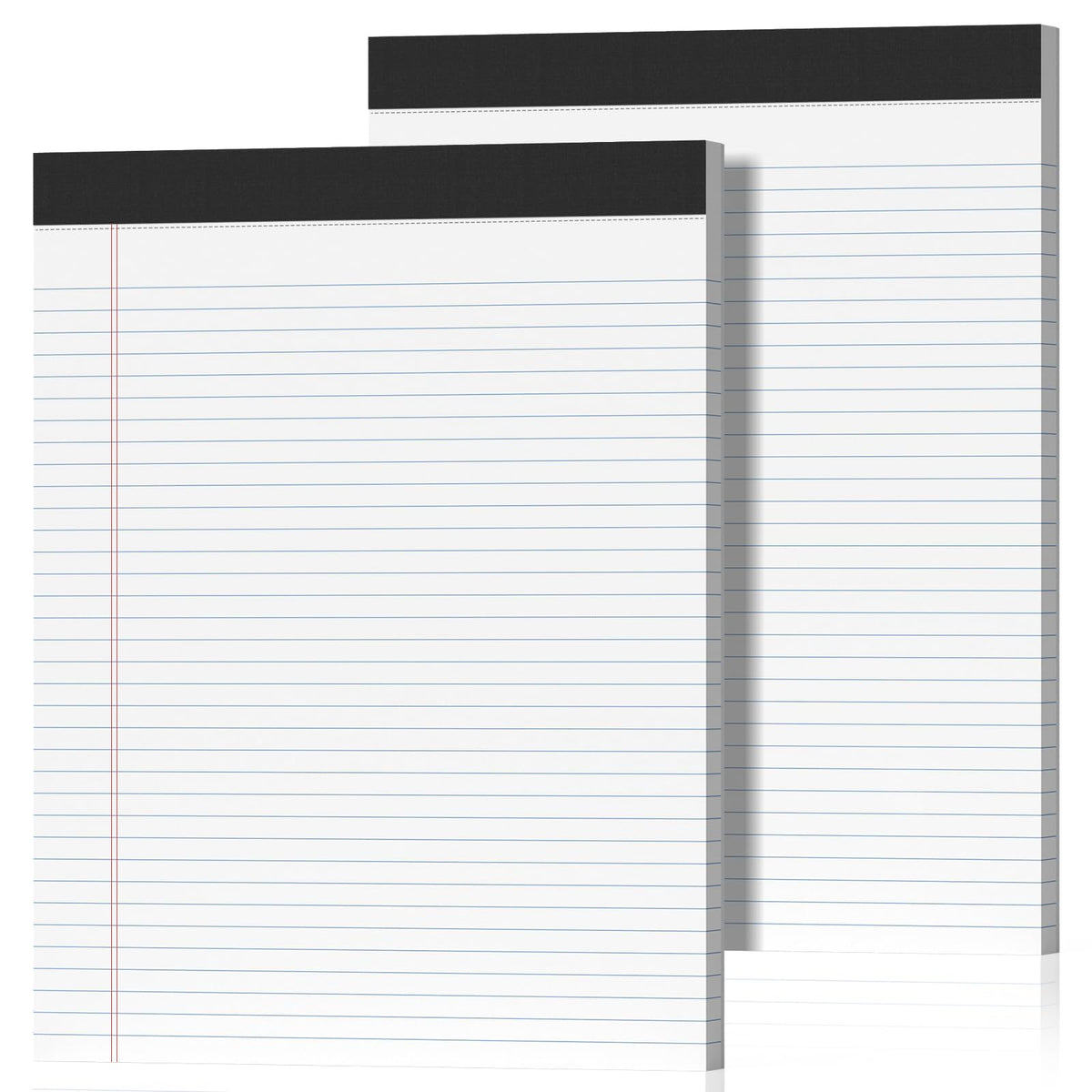 12 Pack Legal Pads 8.5 x 11 College Ruled 600 Sheets Note Pads 8.5 x 11 Inch Notepads Perforated Writing Pads 8.5 x 11 Pads of Paper Lined White Paper, 50 Sheets per Notepad for Home, Office, School