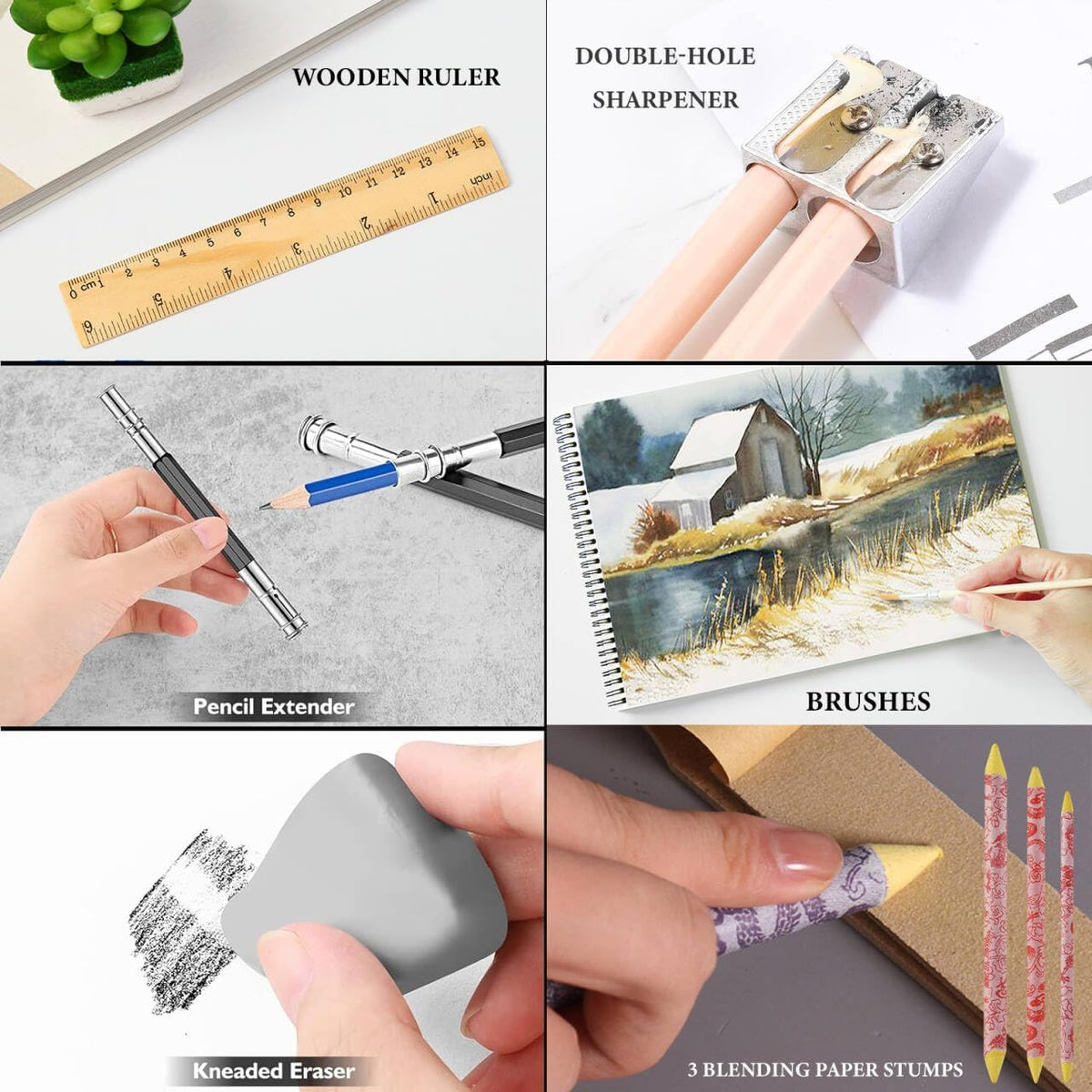 99 PCS Drawing Set, with 50 Page Drawing Pad, Coloring Book,Sketching, Graphite, Charcoal, Coloring Pencils, Blending Tools, Art Supplies Pencil Kit for Artists Adults Beginner Family Friends