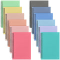 Fuutreo 12 Pcs Spiral Notebook for Work, 8.3 x 5.7 Office Color,Classic
