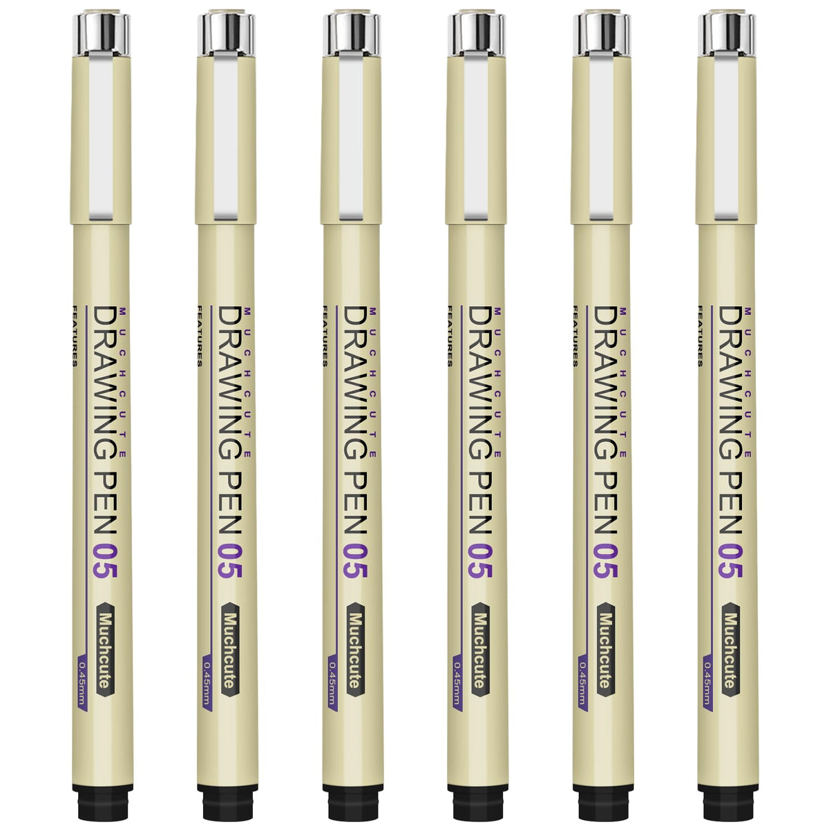 Muchcute Micro Fineliner Drawing Art Pens,12 Black Art Supplies Adult Craft