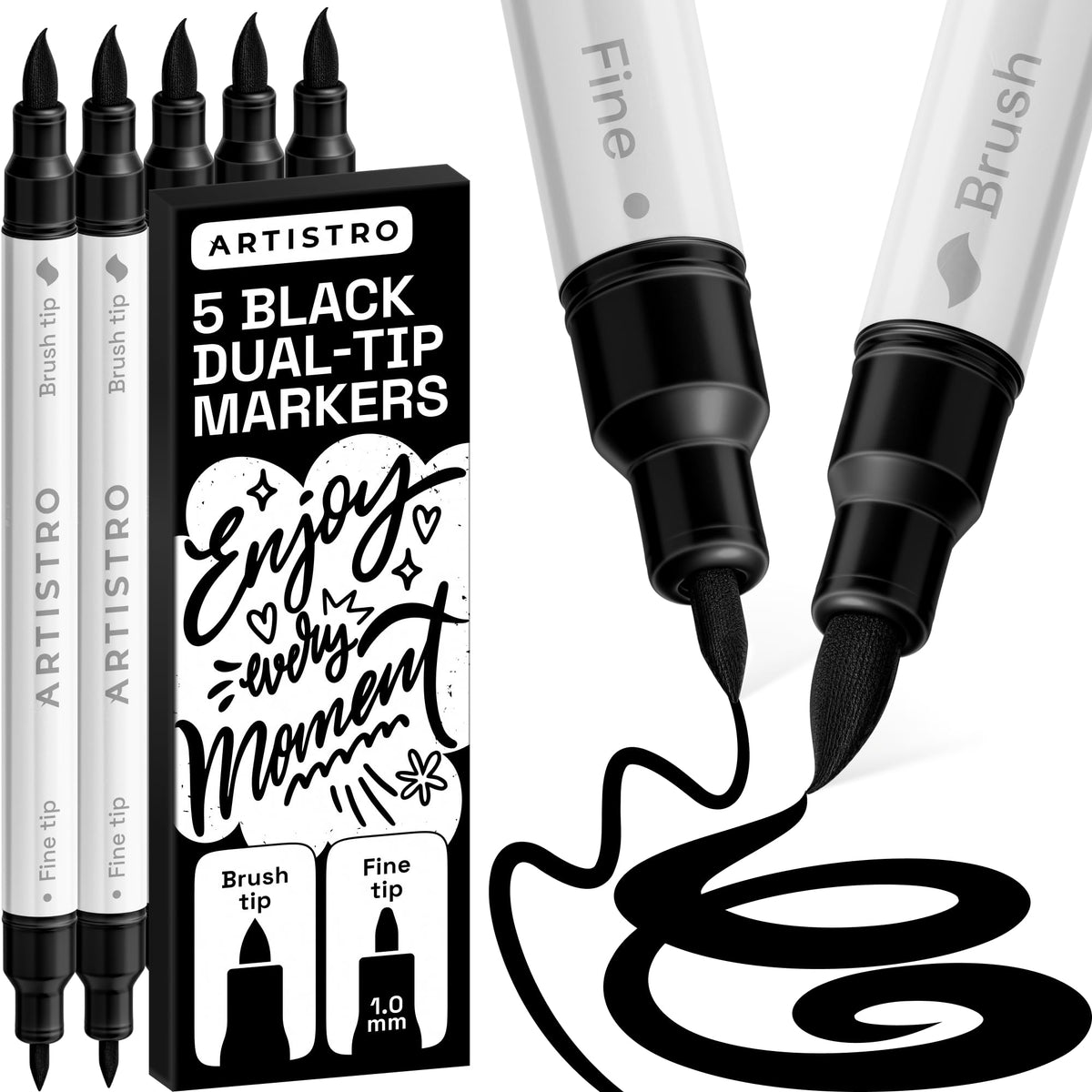 ARTISTRO 24 Skin Tones Dual-Tip Acrylic Paint Marker Pens for Drawing