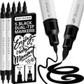 ARTISTRO 24 Metallic Dual-Tip Acrylic Paint Marker Pens for Drawing