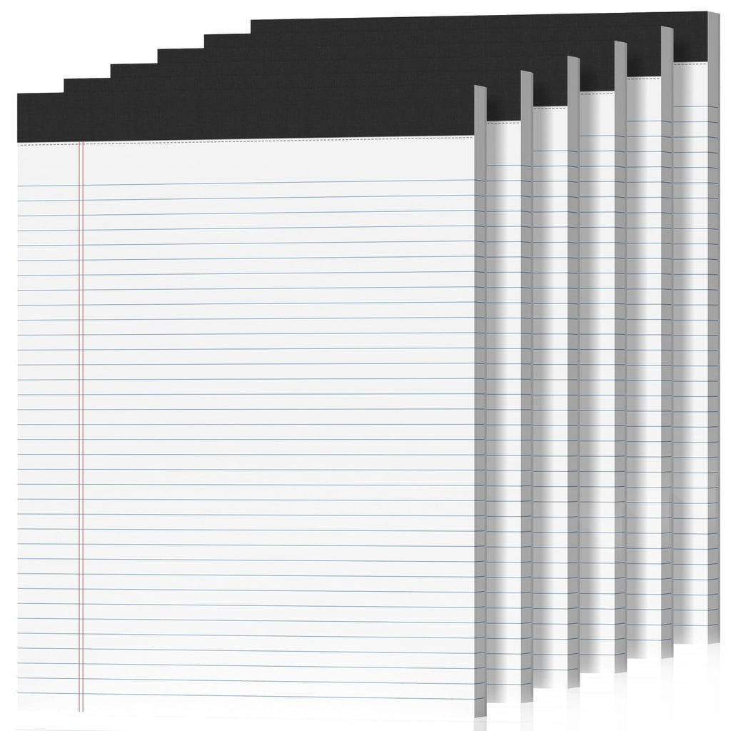 12 Pack Legal Pads 8.5 x 11 College Ruled 600 Sheets Note Pads 8.5 x 11 Inch Notepads Perforated Writing Pads 8.5 x 11 Pads of Paper Lined White Paper, 50 Sheets per Notepad for Home, Office, School