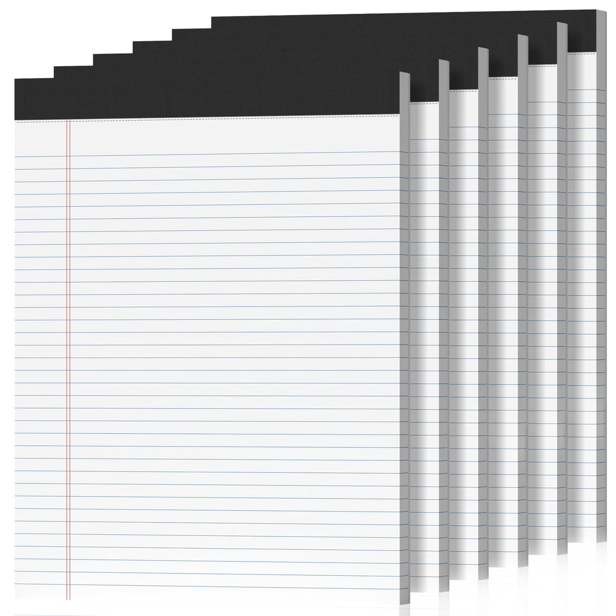 12 Pack Legal Pads 8.5 x 11 College Ruled 600 Sheets Note Pads 8.5 x 11 Inch Notepads Perforated Writing Pads 8.5 x 11 Pads of Paper Lined White Paper, 50 Sheets per Notepad for Home, Office, School