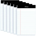 Alitte Legal Notepads 5x8, Pack of 12 - Perforated Narrow Ruled Writing Pad - Premium Thick Paper, No Ink Bleeding - Blank Legal Pads For Home, Office, School, Business - 50 Sheets Per Notebook