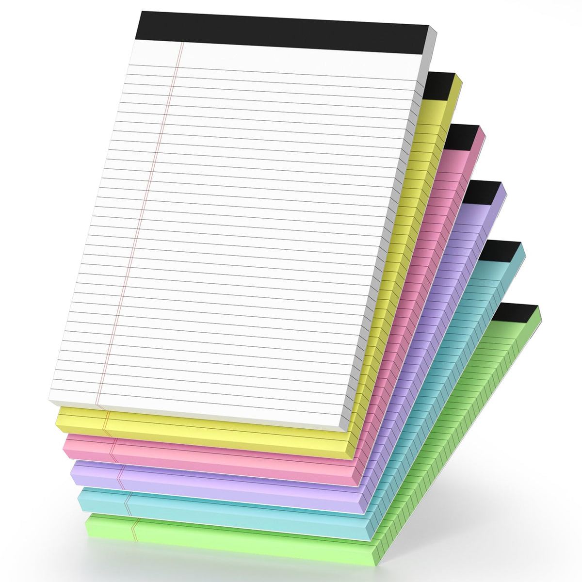 12 Pack Legal Pads 8.5 x 11 College Ruled 600 Sheets Note Pads 8.5 x 11 Inch Notepads Perforated Writing Pads 8.5 x 11 Pads of Paper Lined White Paper, 50 Sheets per Notepad for Home, Office, School