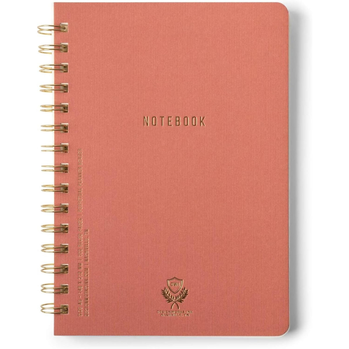 DesignWorks Ink Textured Spiral Notebook, Juniper Green, 8.25 x 11.625 in