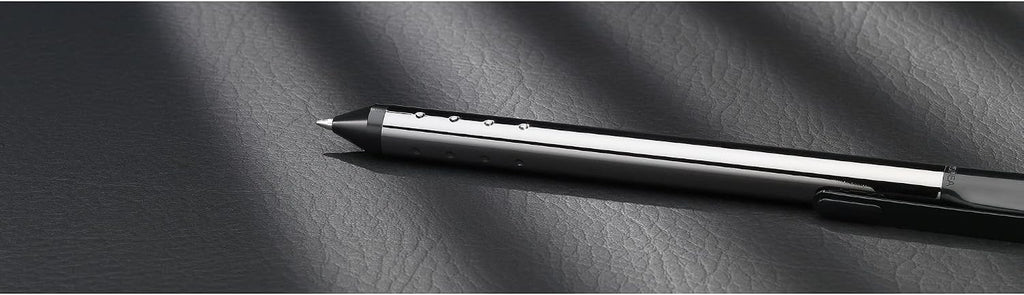 TUL Fine Writing Solid Metal Barrel Retractable Gel Pen With 2 Refills, Medium Point, 0.7 mm, Gunmetal Gray Barrel, Assorted Ink Colors
