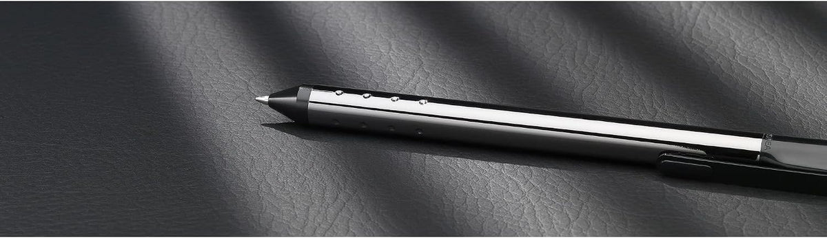 TUL Fine Writing Solid Metal Barrel Retractable Gel Pen With 2 Refills, Medium Point, 0.7 mm, Gunmetal Gray Barrel, Assorted Ink Colors
