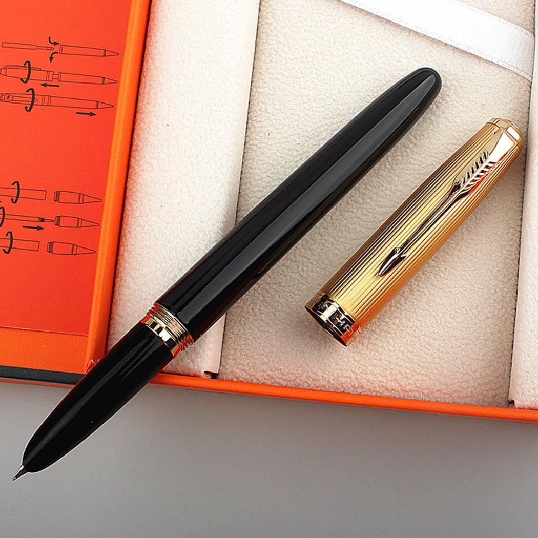 Jinhao 85 Fountain Pen Extra Fine Nib 0.38mm(Black)