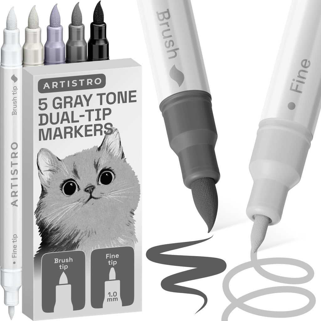 ARTISTRO 24 Skin Tones Dual-Tip Acrylic Paint Marker Pens for Drawing