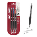 uniball™ 207 Gel Pens, Black Ink, 0.7mm Medium Point, Retractable, 12 Count