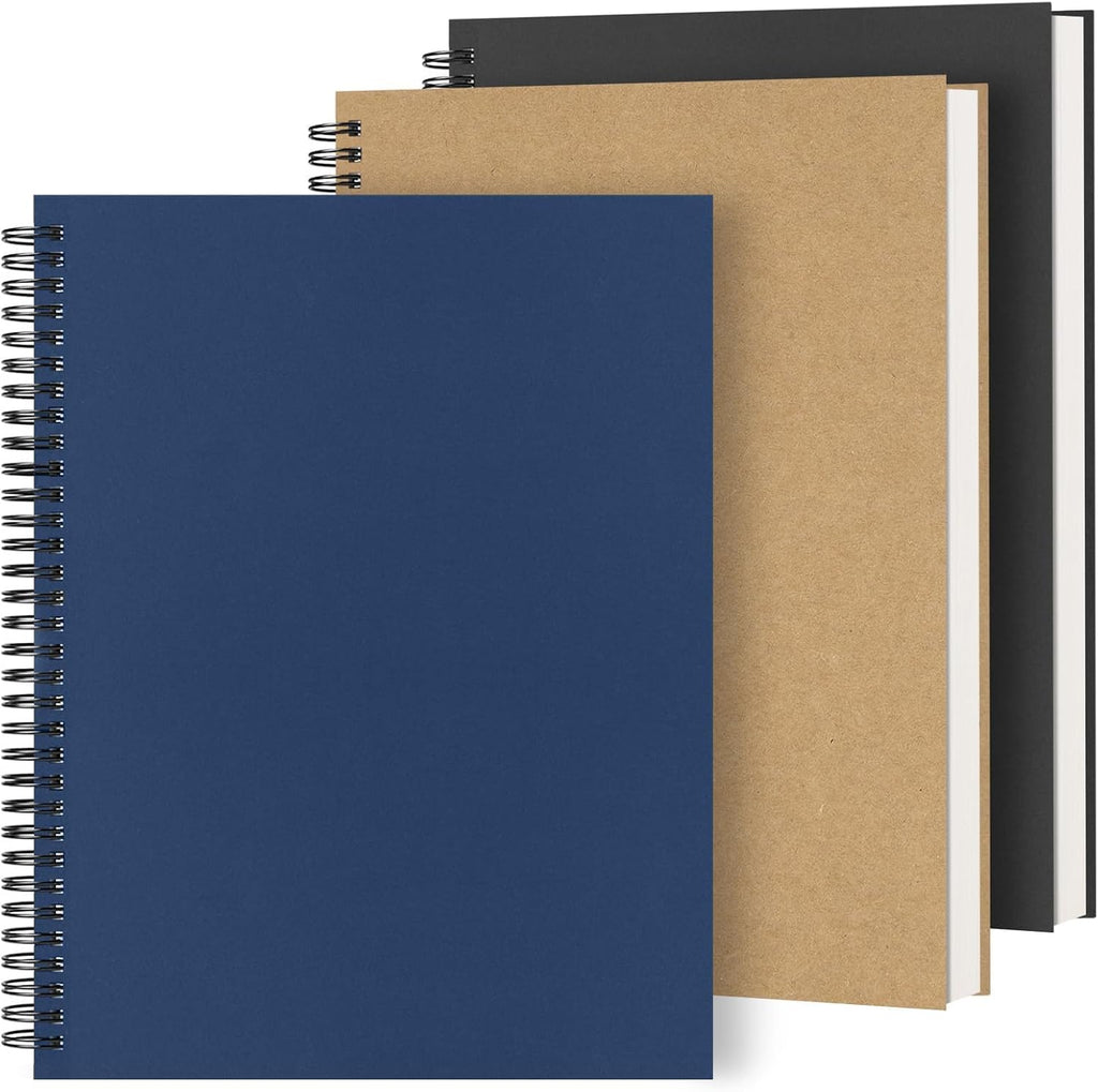 Dynta 3 Packs Large Spiral Notebooks 8.5"x11" Notebooks for Work