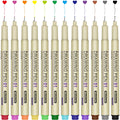Muchcute Micro Fineliner Drawing Art Pens,12 Black Art Supplies Adult Craft