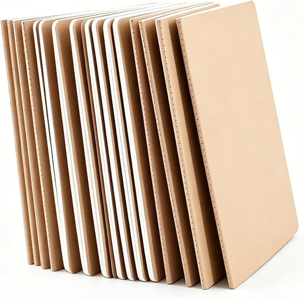 Wotion Lined Notebook 16 Pack, A5 Journals to Write in for Travel, 60 Pages/30 Sheets, 8.3" x 5.5", Thick Paper Notebooks for Students Office Women Men, Travel Journal Diary Planner Set