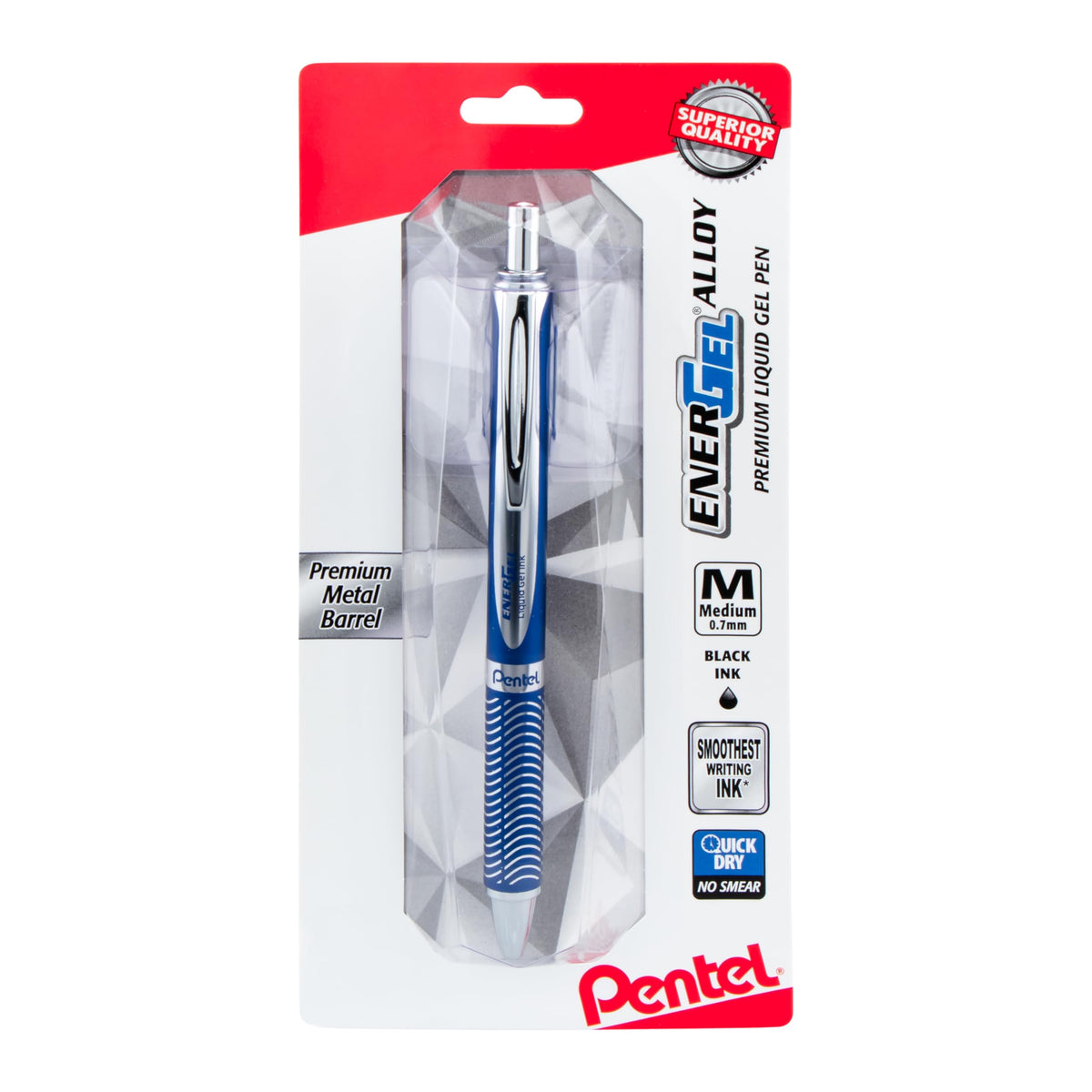 Pentel EnerGel Alloy RT Retractable Liquid Gel Pen, (0.7mm), Violet Barrel, Violet Ink, 1 Pack (BL407VBPV)