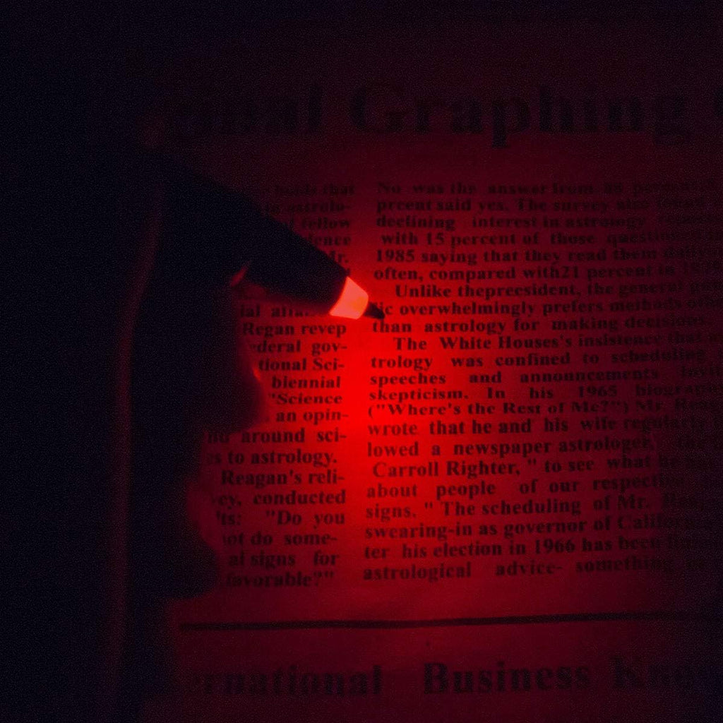 Lighted Tip Pen Flashlight Ballpoint Pens for Dark Writing -2PK- Red Light