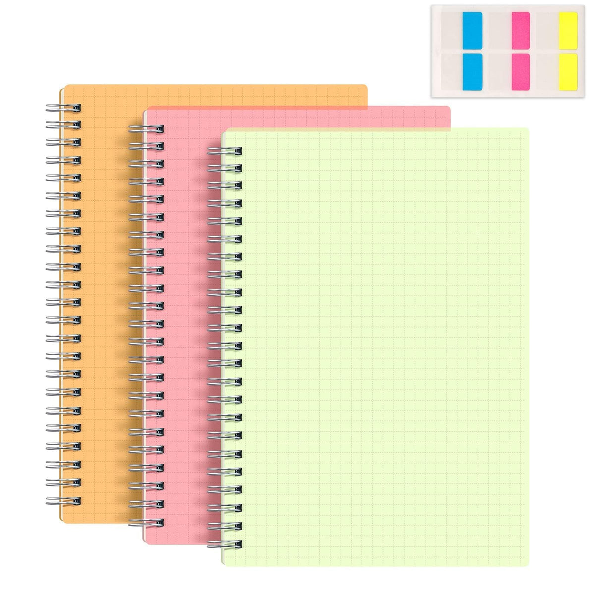 RETTACY Graph Grid Paper Notebook, 160 Pages per Pack, B5 (7.6'' × 10'')