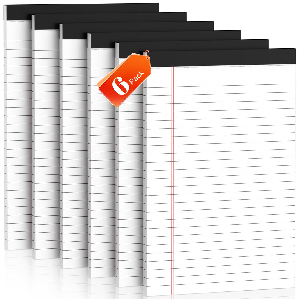 Nichela 5" x 8" Note Pads 48 Pack of Legal Pads 30 Sheets Notepad College Ruled Small Writing Pads Perforated Pages Paper Pads 80GSM Heavyweight Paper Note Pads for Home, Office, or School