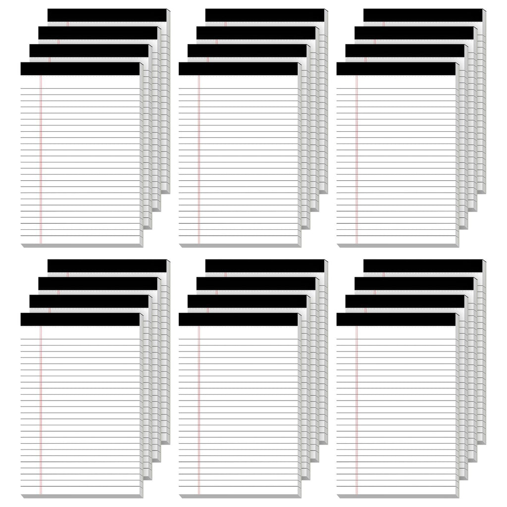 Nichela 5" x 8" Note Pads 48 Pack of Legal Pads 30 Sheets Notepad College Ruled Small Writing Pads Perforated Pages Paper Pads 80GSM Heavyweight Paper Note Pads for Home, Office, or School