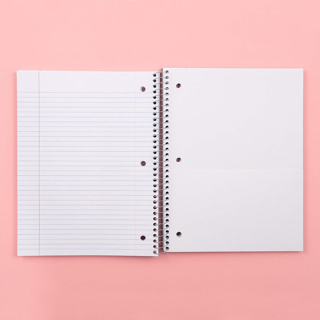 Yoobi College Ruled 3-Subject Notebooks, 3-Pack, 150 Sheets, 8x10.5in